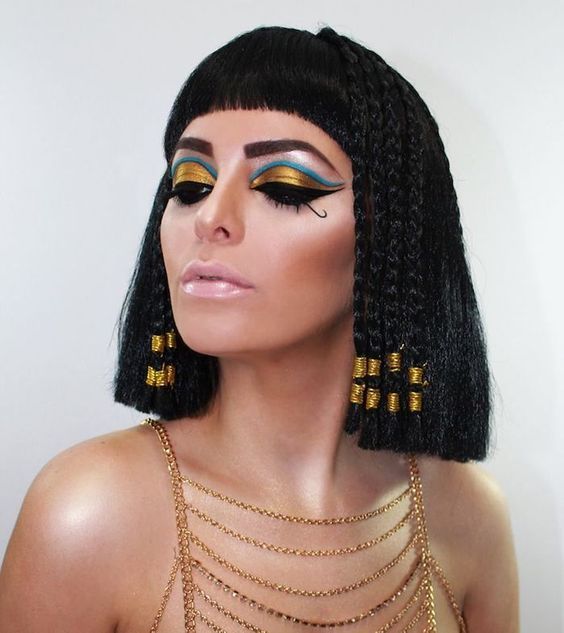 Pen Cleopatra-sminke-utseende til Halloween