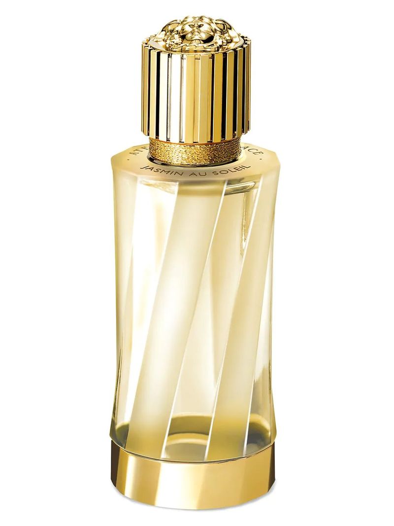 Meilleurs parfums Versace : Atelier Versace Jasmin au Soleil Eau de Parfum dans un flacon couleur champagne avec bouchon doré