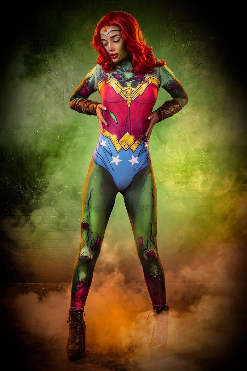 زي الهالوين Zombie Wonder Woman للنساء