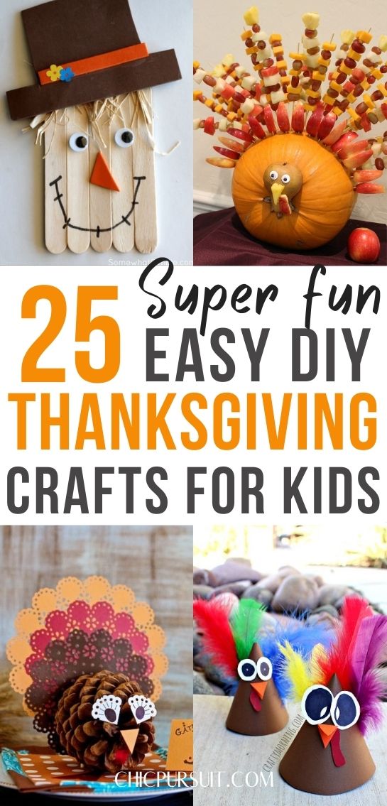 Le meilleur bricolage facile de Thanksgiving pour les enfants