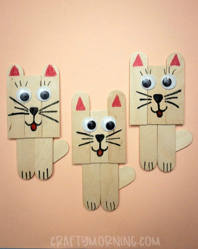 Popsicle Stick Kitty Craft