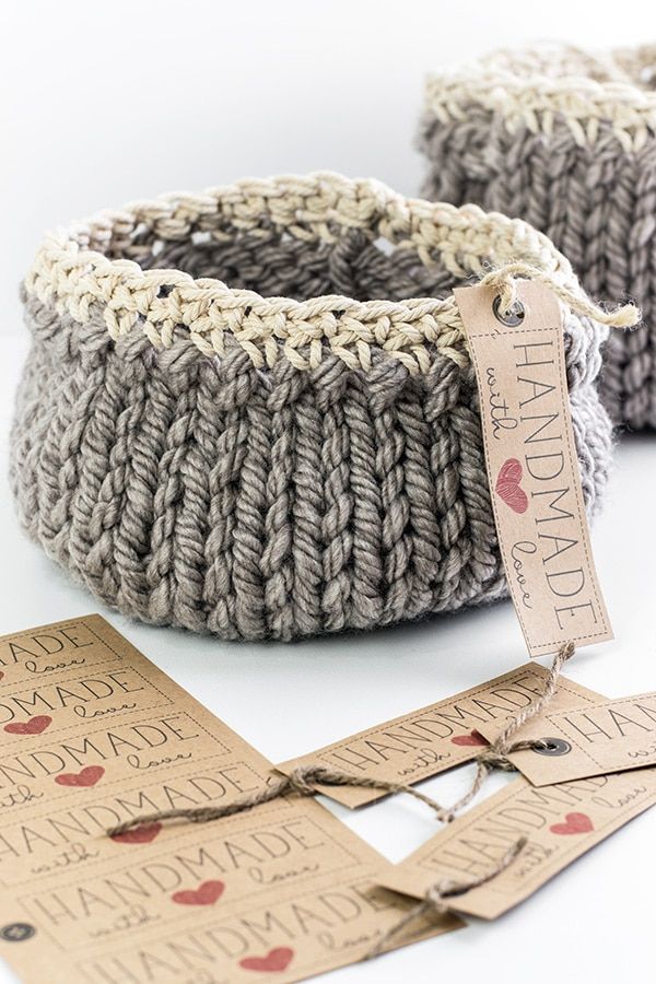 Artisanat unique à fabriquer et à vendre : Panier en tricot DIY