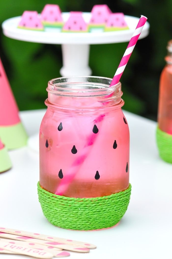 Jednostavne ljetne rukotvorine za djecu: Watermelon Mason Jar Craft
