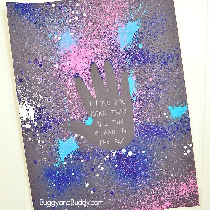 Galaxy Handprint Art للأطفال