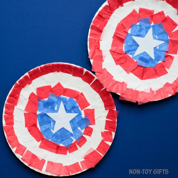 Captain America Shield Craft - Artisanat du 4 juillet