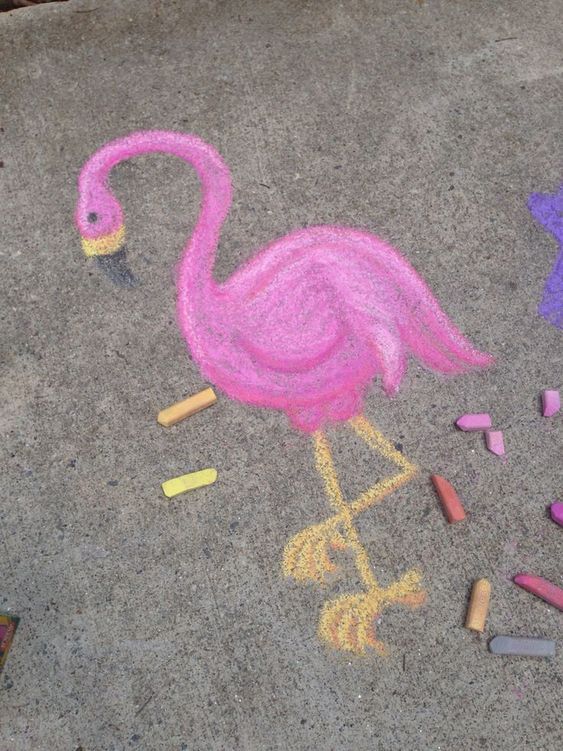 Zabavna roza flamingo kreda za djecu