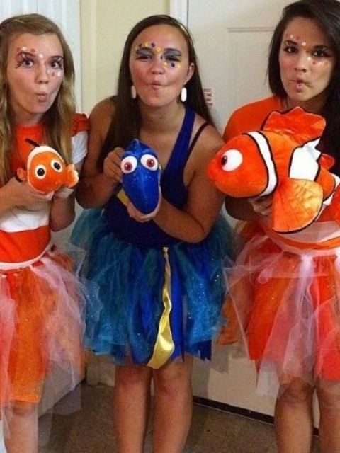 Finding Nemo grupni kostimi za Noć vještica za 3
