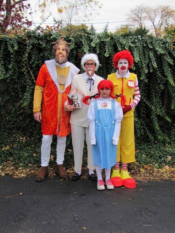 McDonalds kostimi za Noć vještica za grupe od 4 osobe