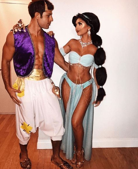 Costume de couple Aladdin et Jasmine, costumes d