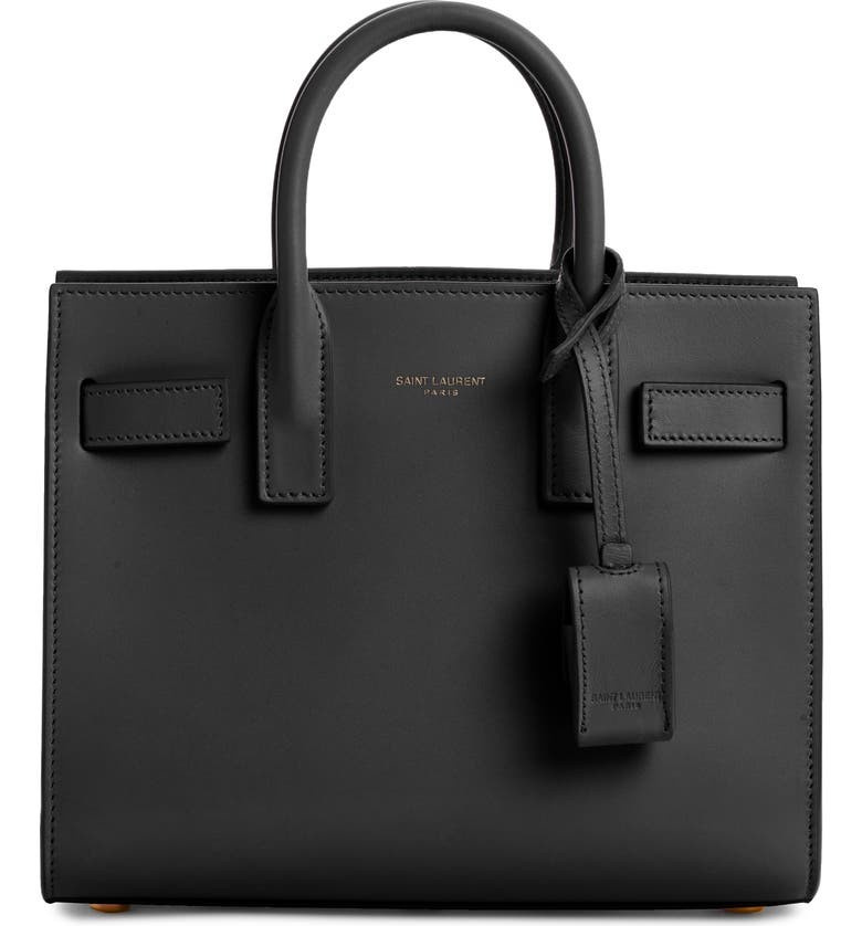   Hermès Birkin alternative: Black Saint Laurent Nano Sac de Jour Leather Tote