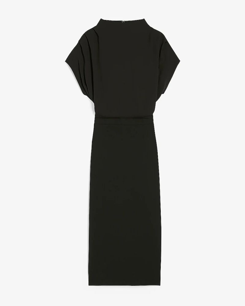 Урочиста чорна сукня міді-футляр