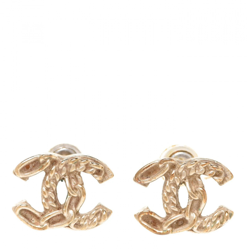   Zlatne Chanel CC lančane naušnice