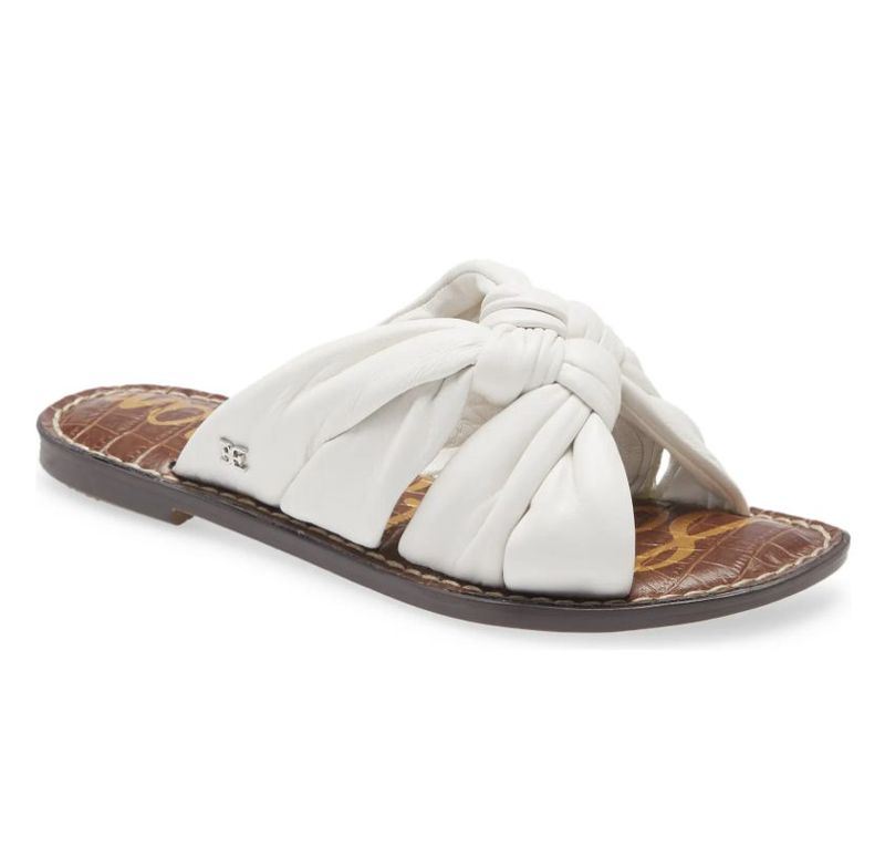 Bijele klizne sandale