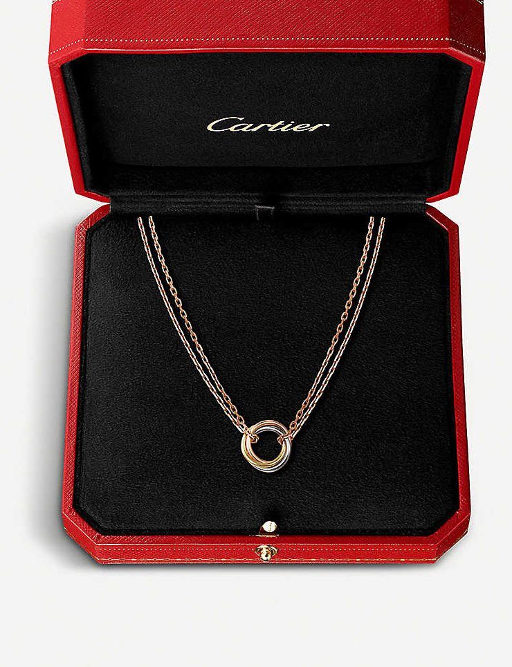 Cartier Sweet Trinity zlatna ogrlica za Cartier protiv Tiffany