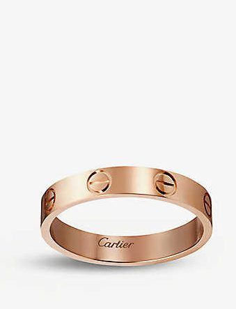 Cartier vs. Tiffany için Rose Gold Cartier Aşk Yüzüğü