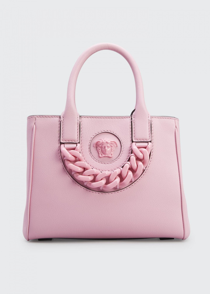   Petit sac fourre-tout à chaîne rose Versace La Medusa de luxe