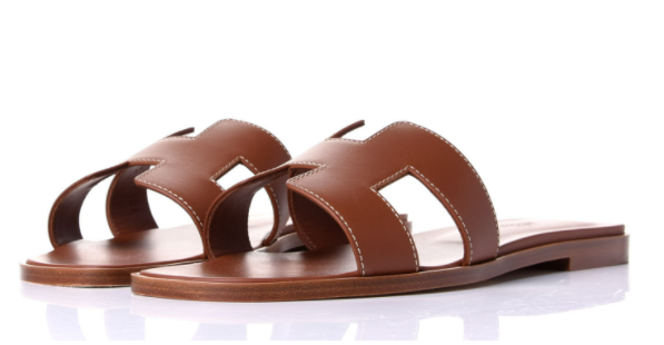Yatırım yapılabilecek en iyi tasarım ayakkabılar için kahverengi Hermes Oran Sandalet