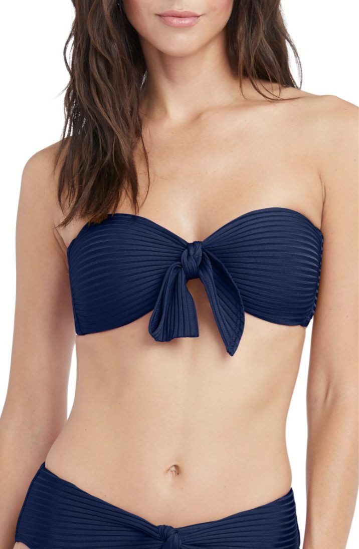 Mornarski bandeau bikini za ravna prsa
