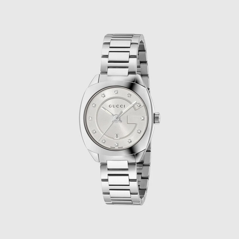   Срібний годинник Gucci GG2570, 29 мм