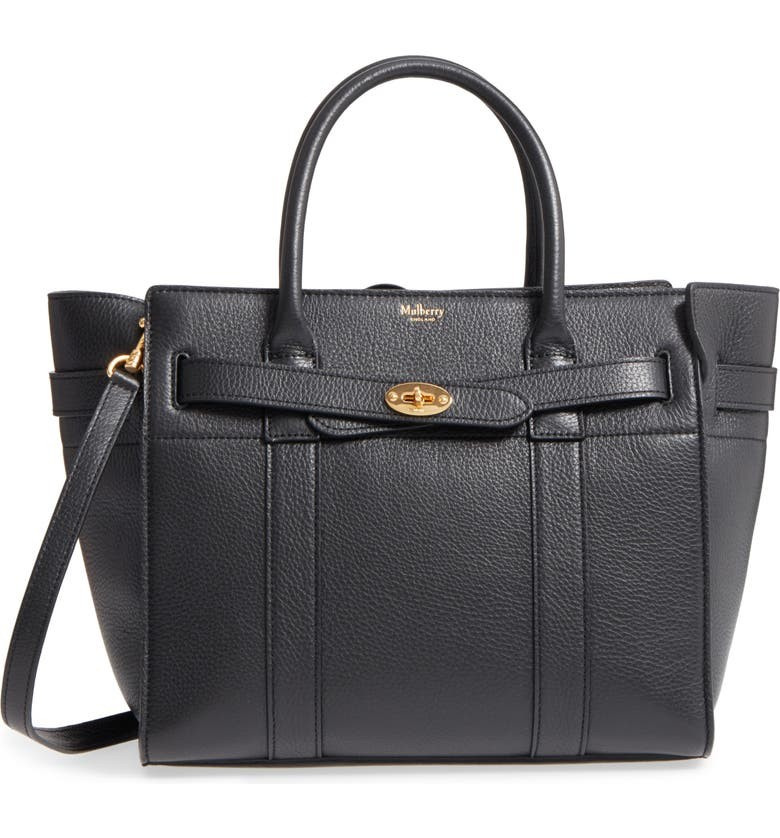   Sac fourre-tout Bayswater Classic en cuir noir Mulberry Small Zip