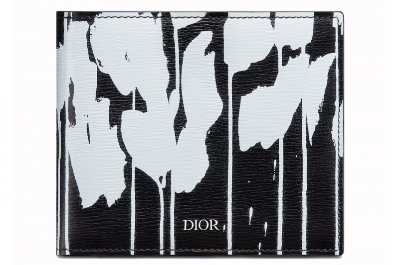   Portefeuille Dior x Raymond Pettibon noir et blanc