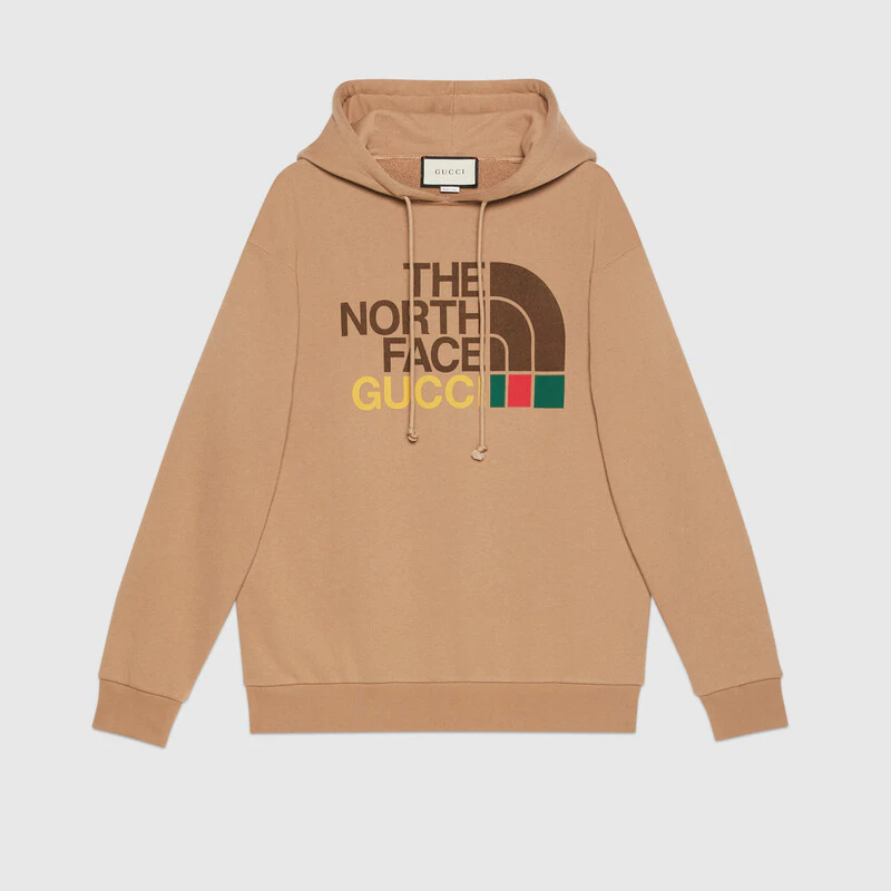   Tan Gucci x North Face pamučni sweatshirt