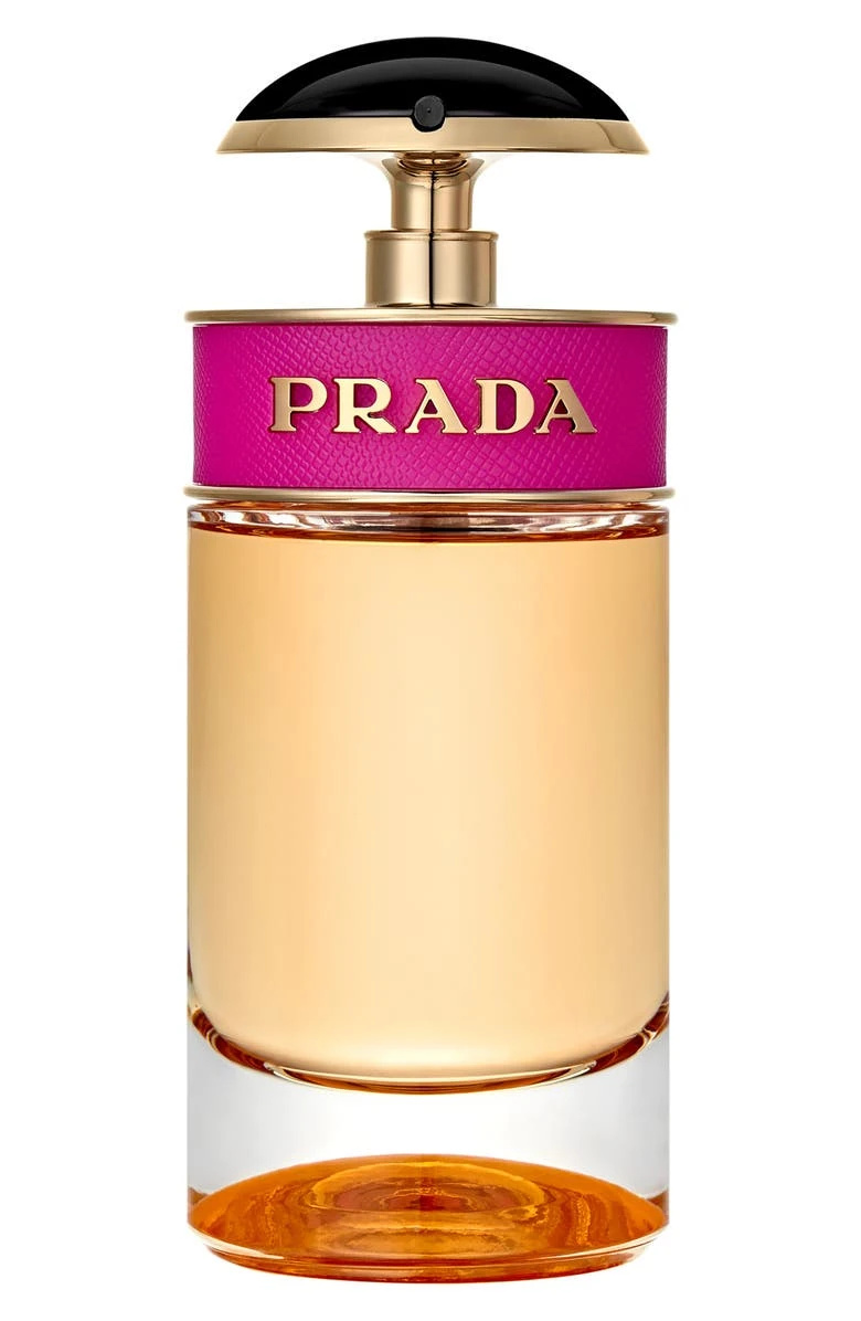   Жовтий, рожевий і чорний спрей Prada Candy Eau de Parfum