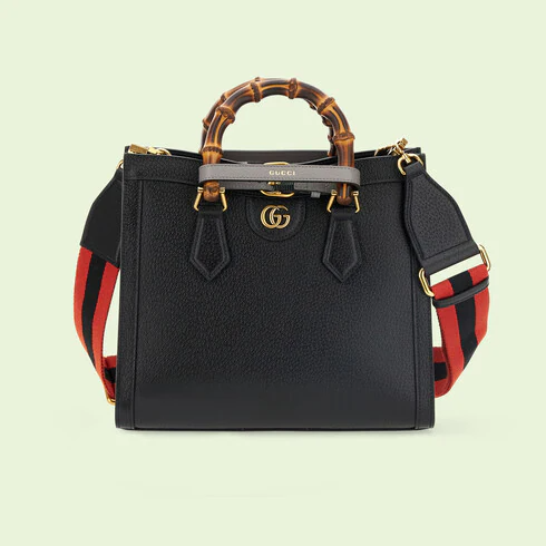   Siyah Gucci Diana küçük tote çanta