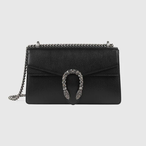   Siyah Gucci Dionysus küçük omuz çantası