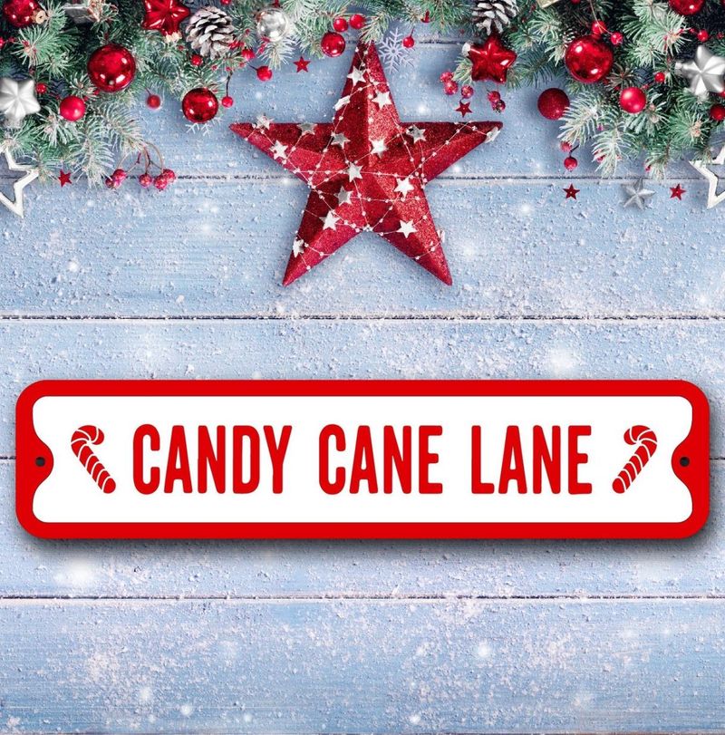 Znak Candy Cane Lane