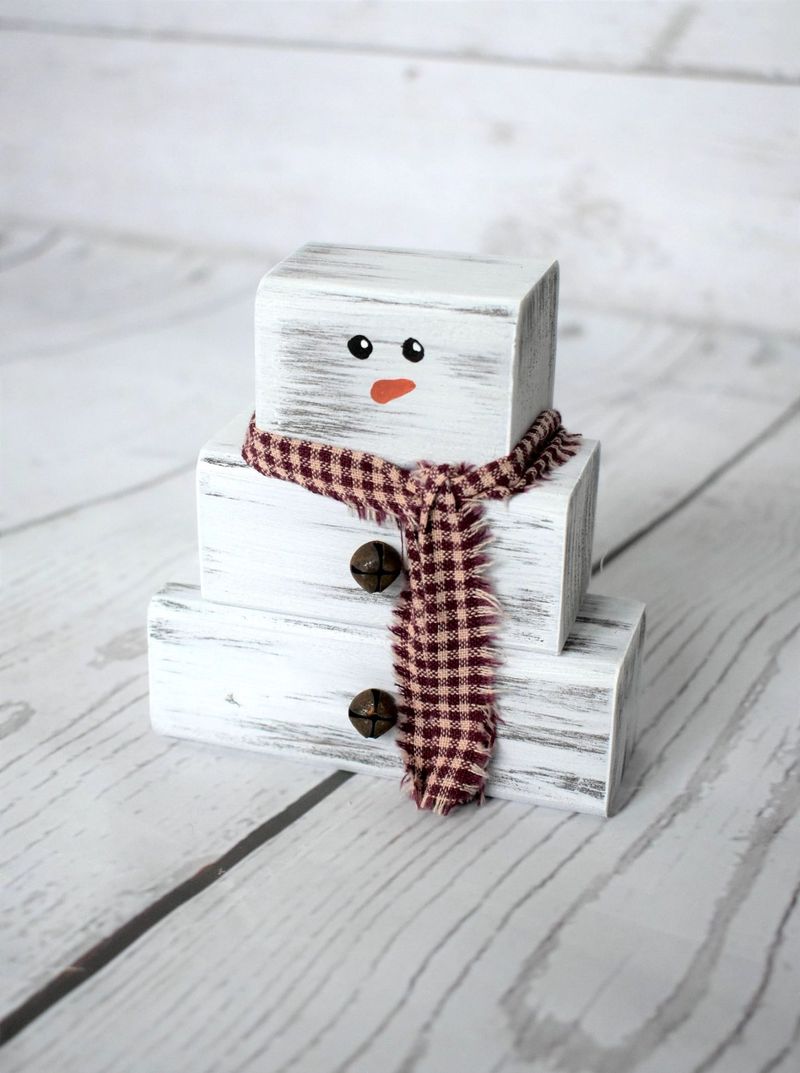 Farmhous Wood Stack Snowman