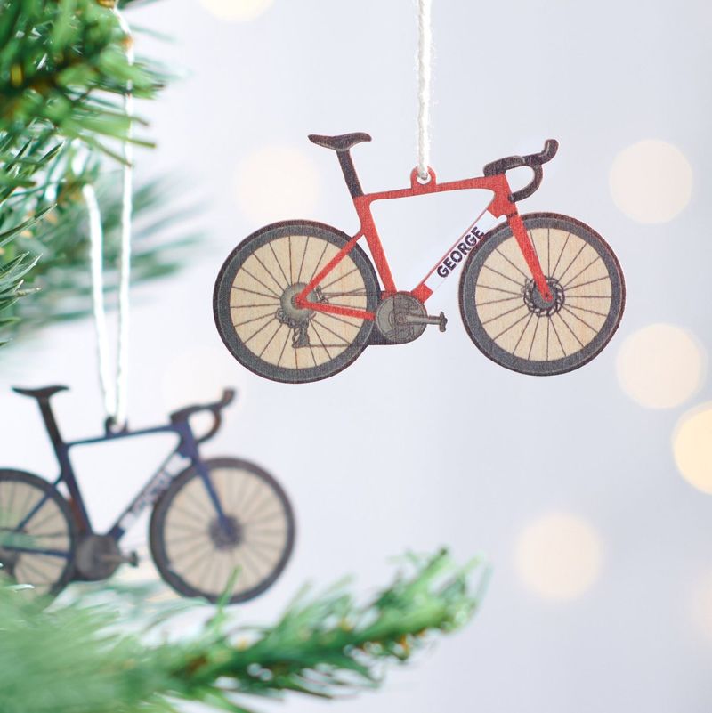 Décorations de Noël de vélo rouge mignon