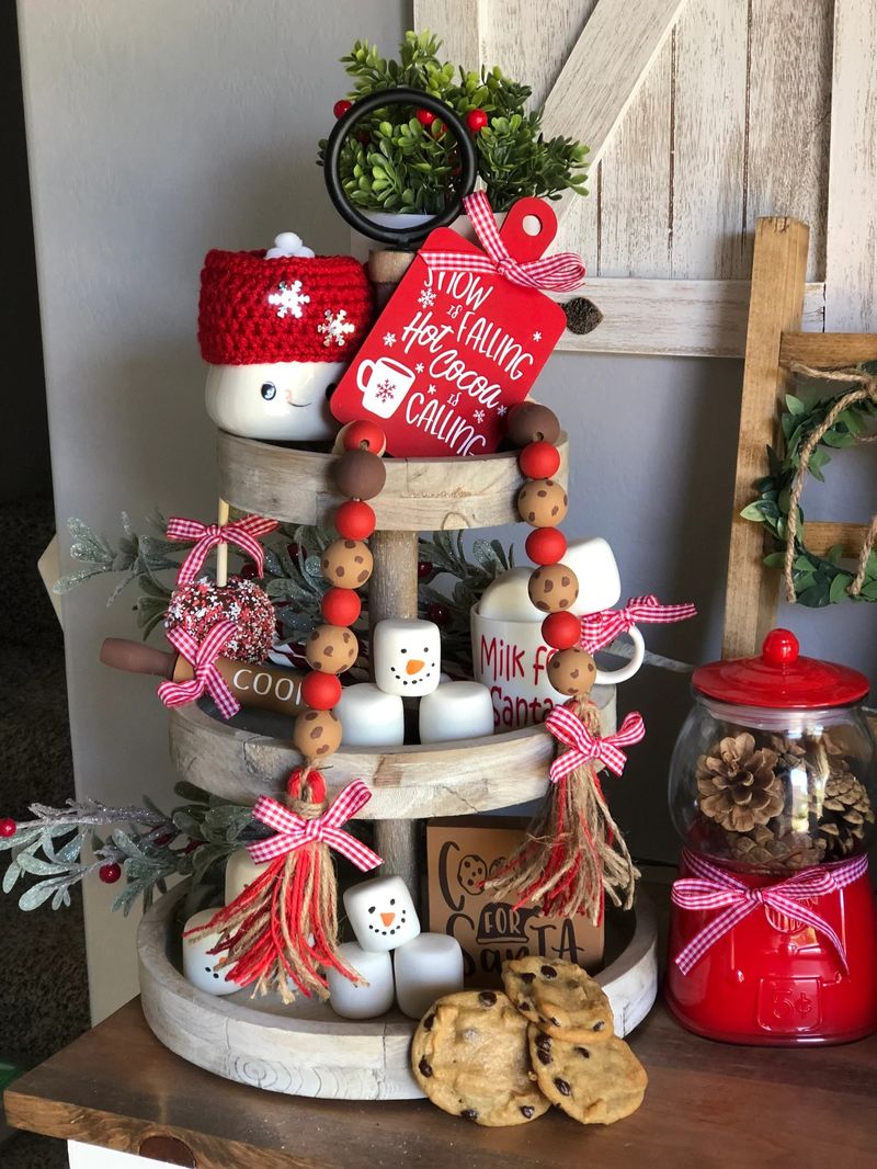 Cookies For Santa Tiered Decorations for Christmas Kitchen decor