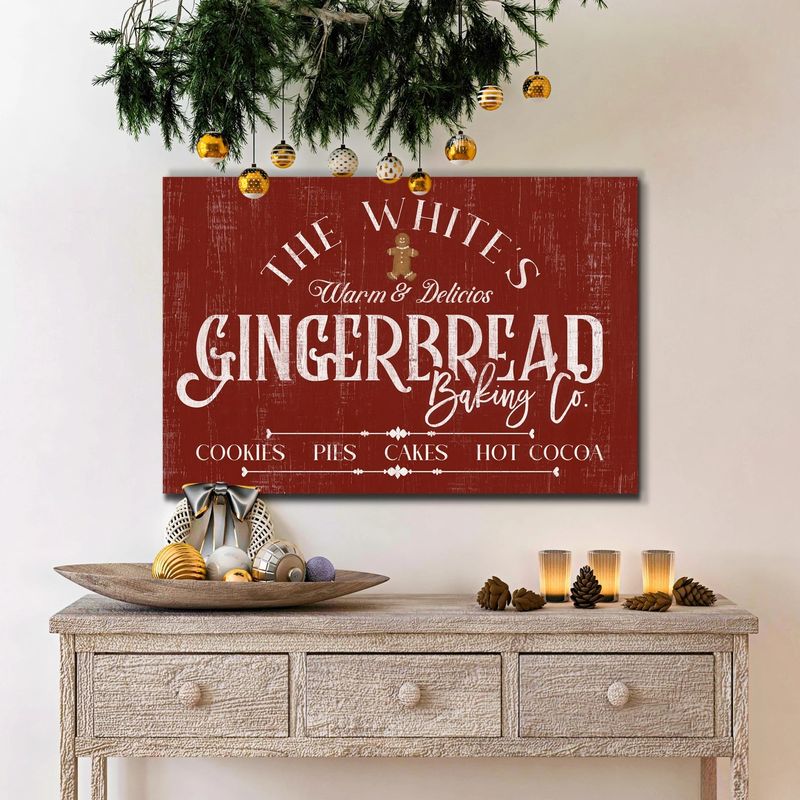 Gingerbread Baking Co. Sign For Christmas Decor
