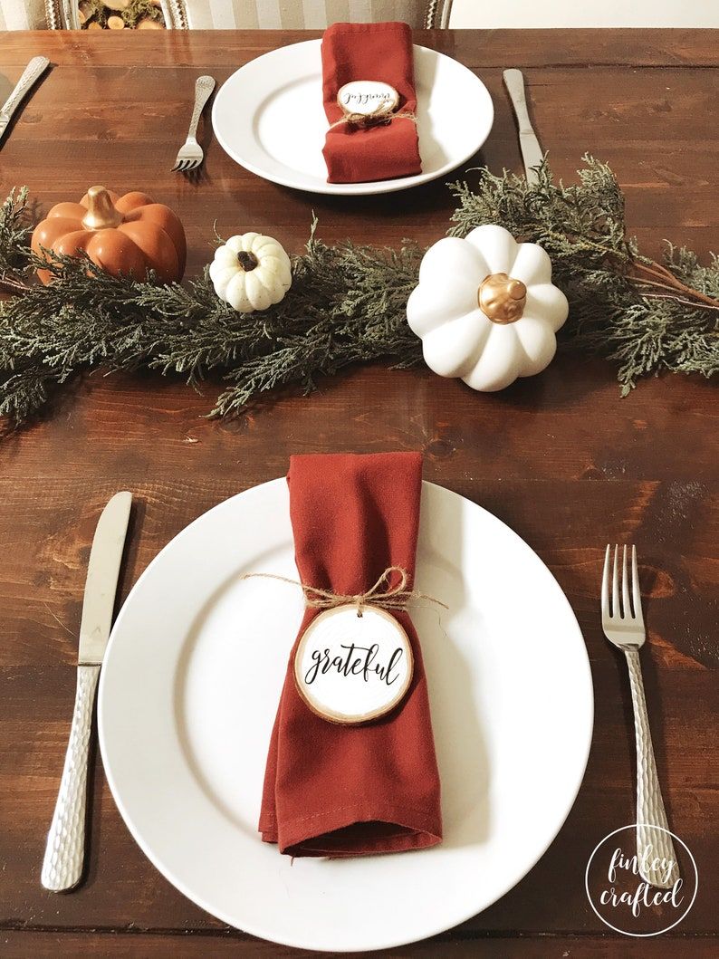 Søte rustikke Thanksgiving-bordbilder