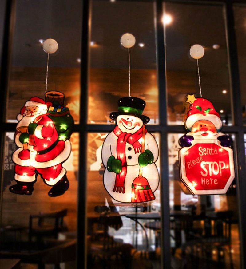 Predhodno osvetljeni viseči božični okraski za okna