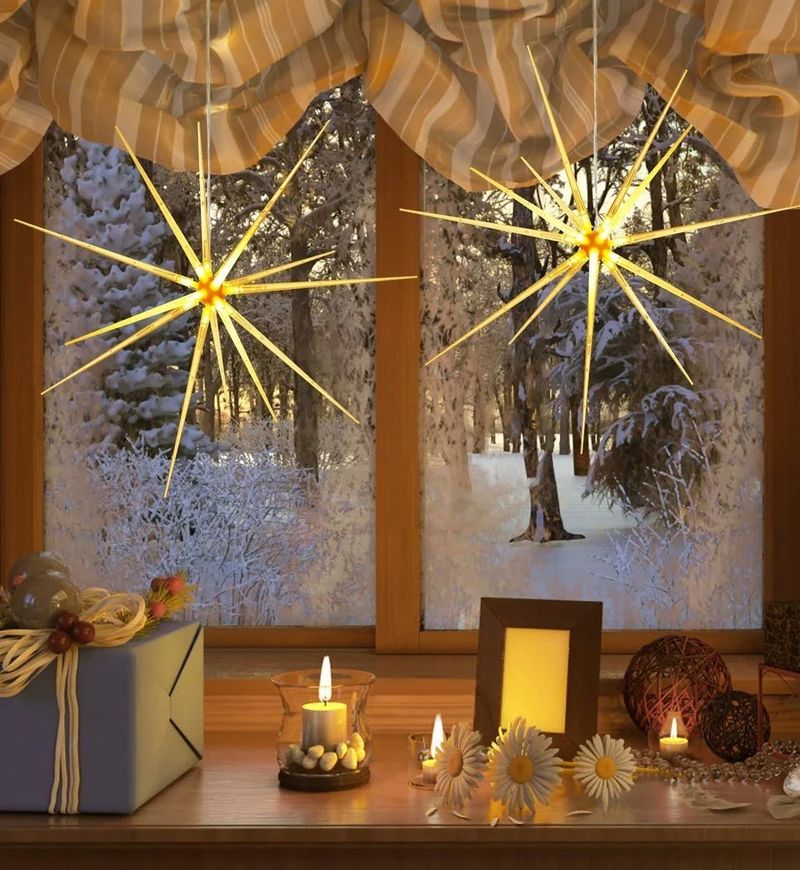 Luštne pravljične lučke za božično dekoracijo oken