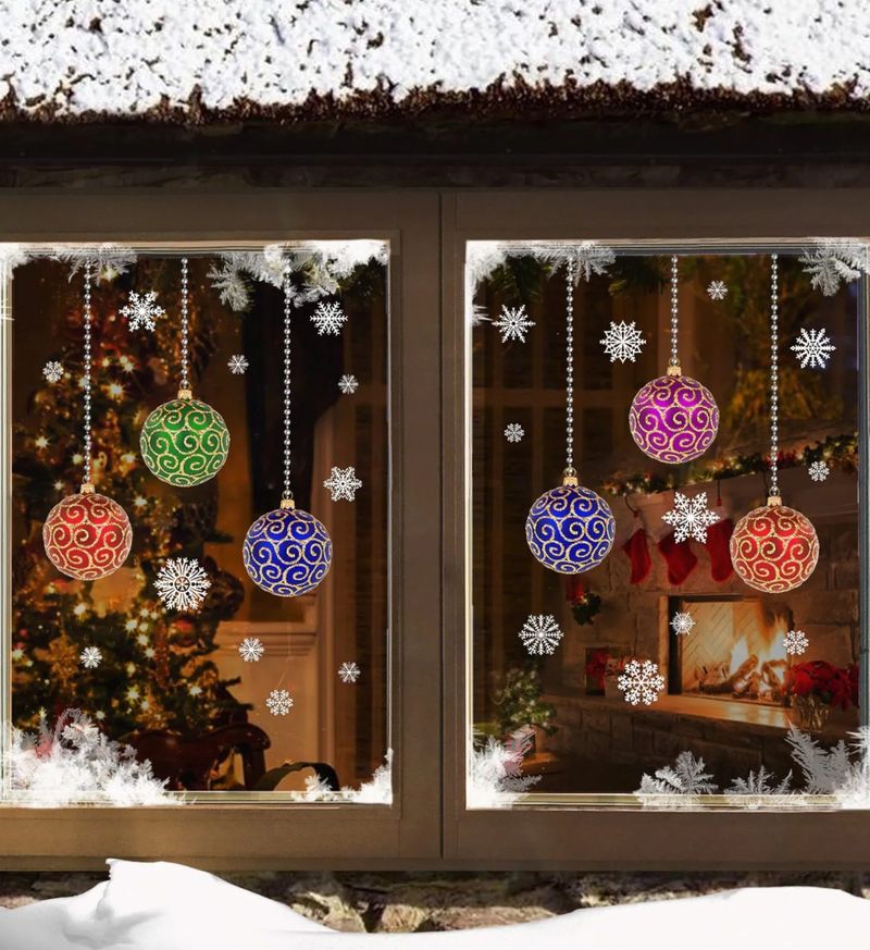 Božični okraski za okenske nalepke