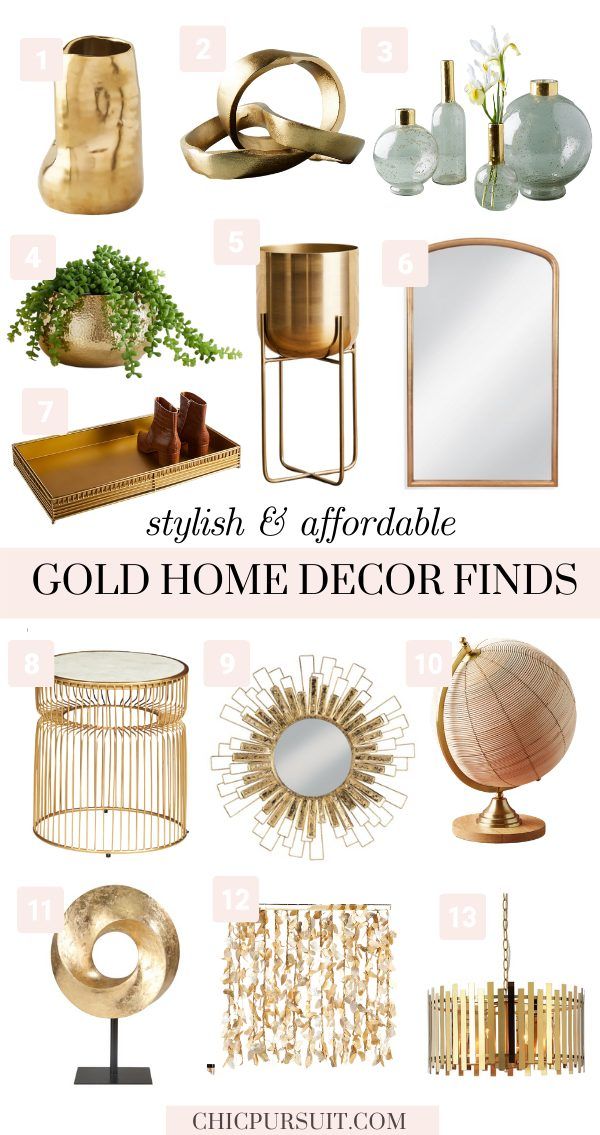 Najbolje pristupačne zlatne ideje za kućni dekor