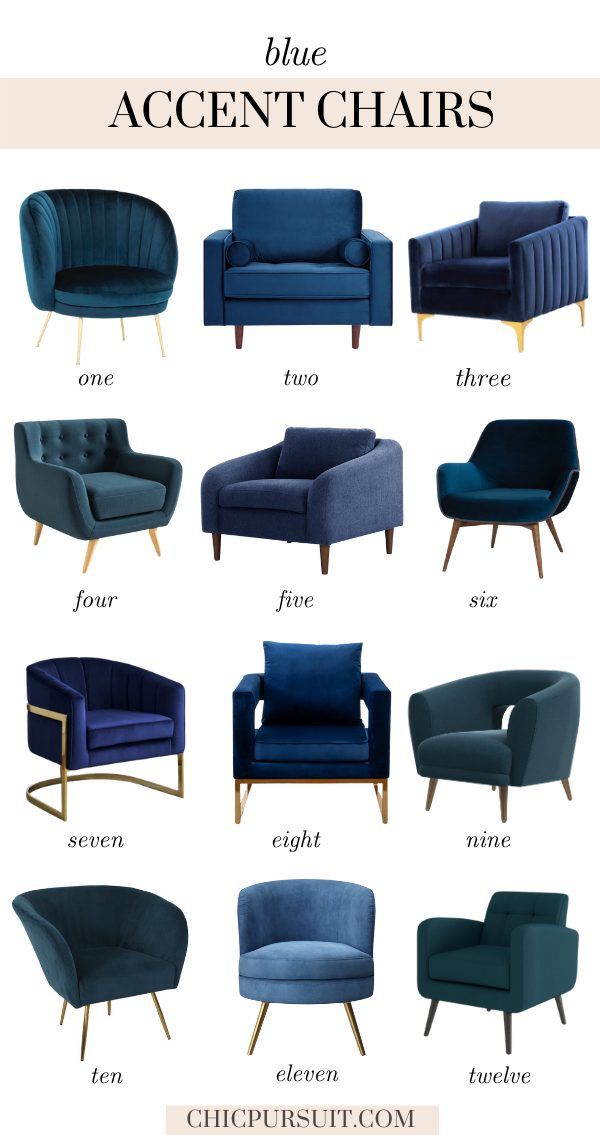 Красиві сучасні крісла синього кольору