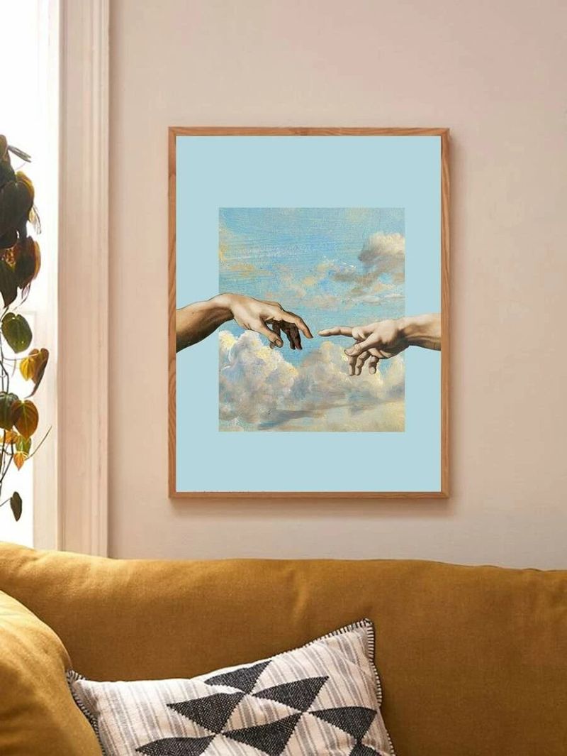 Світло-блакитний плакат з мистецтвом Мікеланджело