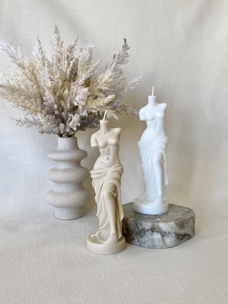 Moderna skulpturalna svijeća božice, svijeća za poprsje Milo de Venera