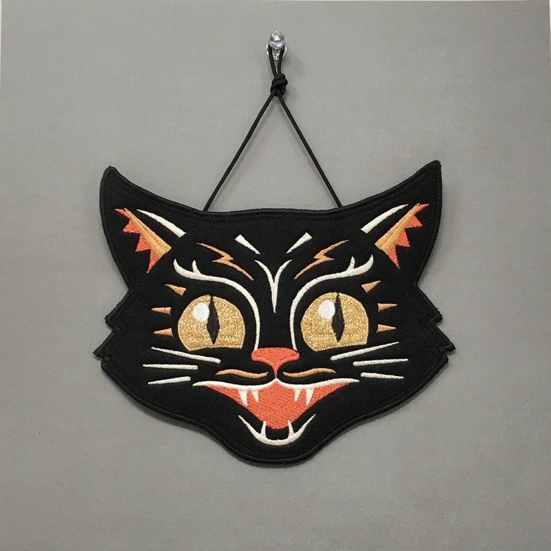 Banner od sablasne mačke za najbolje unutrašnje dekoracije za Noć vještica