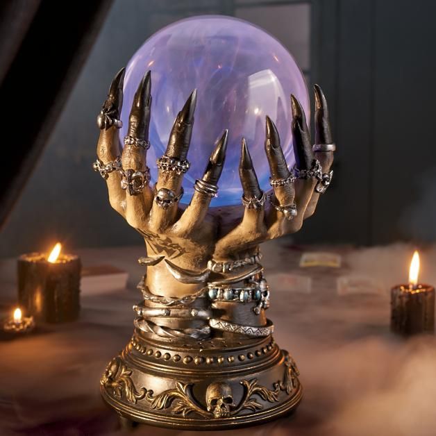 Niebiańska kryształowa kula do dekoracji Halloween w pomieszczeniach