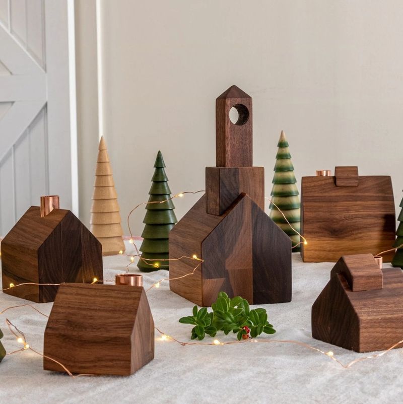 Village de Noël en bois