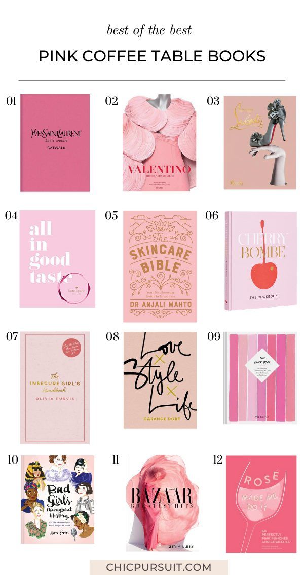 Книги рожевого журнального столика