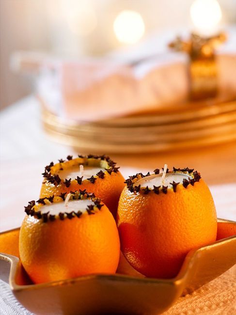 حرف يدوية سهلة لعيد الميلاد للكبار: مصابيح شاي الكريسماس مع القرنفل والبرتقال