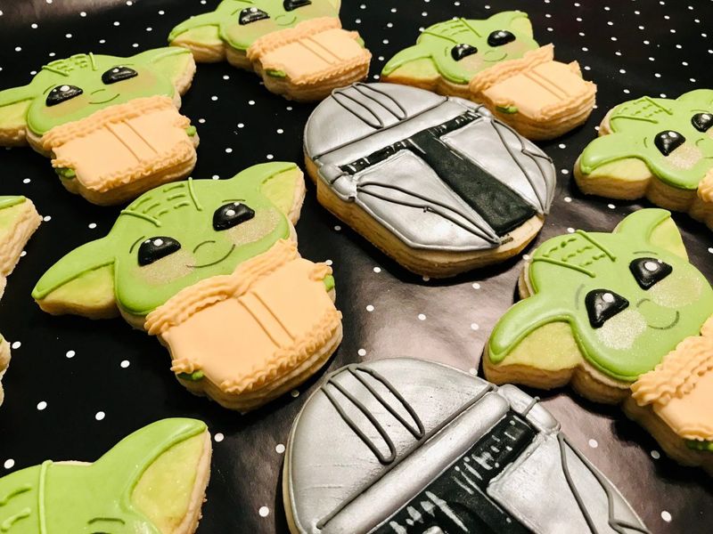 Baby Yoda ukrašeni kolačići