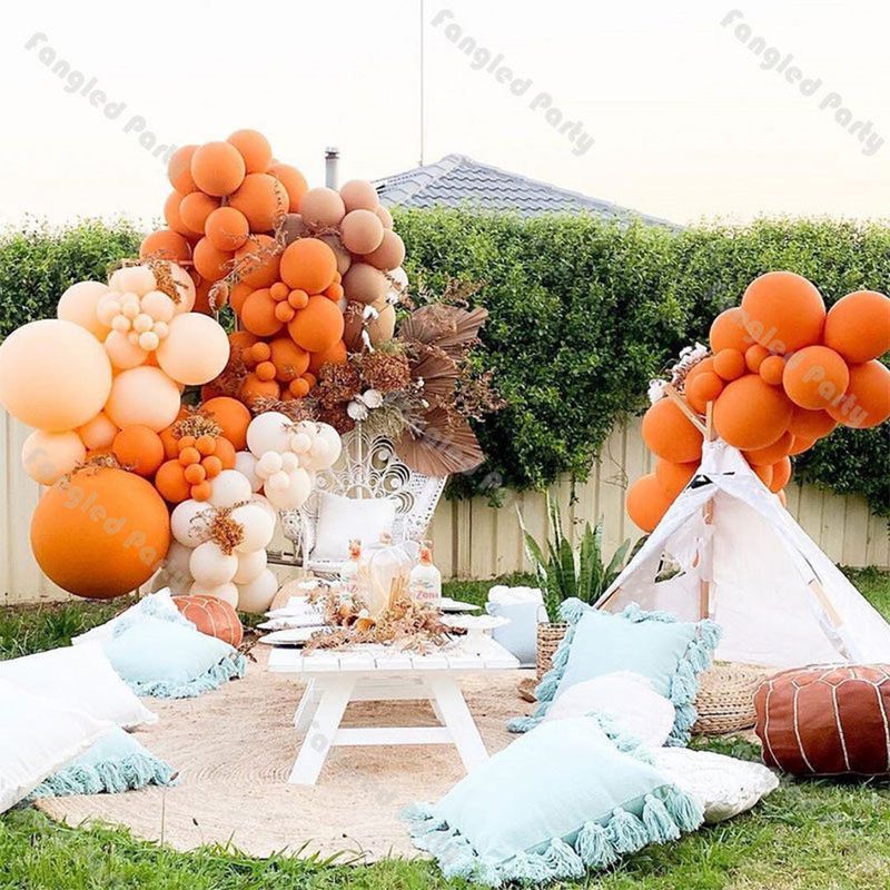 Mat ombre turuncu balonlar