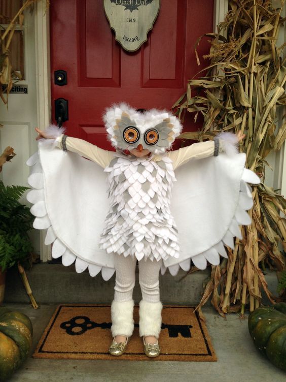 DIY dječji kostim sove za Noć vještica
